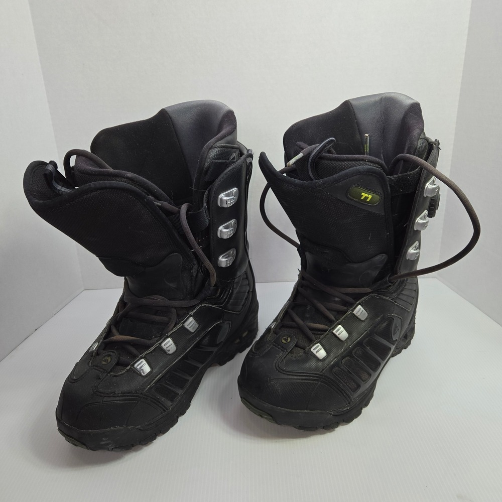 K2 T1 Snowboard Boots Mens 9 Black BOA Fit 3D Liner Vibram Outsole All Mountain‎